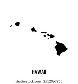 Hawaii-Karte. Abstraktes Design, Vektorgrafik