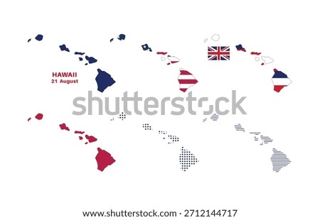 Hawaii Map. Map of the American state of Hawaii in various types