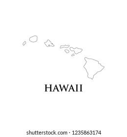 Hawaii map icon vector illustration.