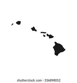 hawaii map for logo and other illustration. logo vector.