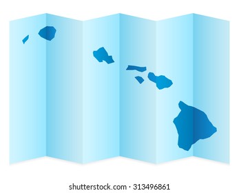 Hawaii map on a white background. Vector illustration.