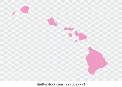 HAWAII Map pink Color Background quality files png