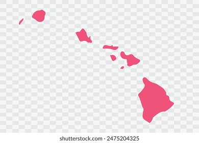 HAWAII Map punch Color Archivos de calidad de fondo png