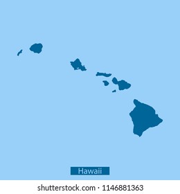 Hawaii map vector