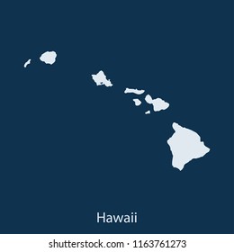 Hawaii map vector