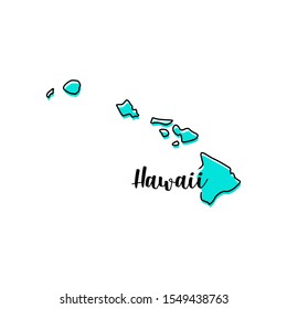Hawaii Map Vector Design Template