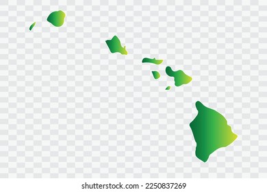HAWAII Map yellowish green Color Background quality files png
