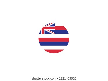 Hawaii national flag circle shape country emblem state symbol