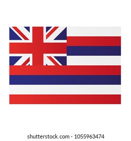 Hawaii national flag on white background texture. Vector illustration state symbol.