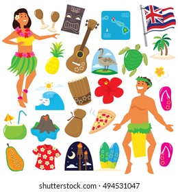 Hawaii object illustration