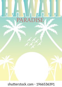  Hawaii Ocean Side Stylish T-shirt  Typography, Print, Vector Illustration. 