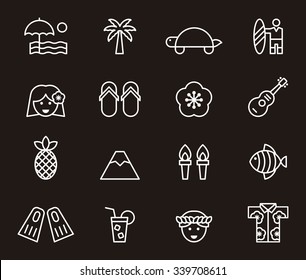 HAWAII Outline Icons