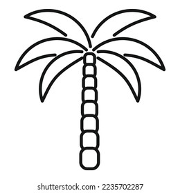 Hawaii palm icon outline vector. Summer tree. Tropic palm