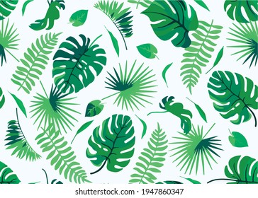 Hawaii plant design floral leaf pattern art