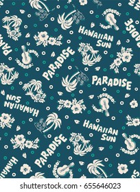 hawaii repeat design Navy blue