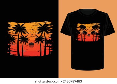 Hawaii Retro Vintage T Shirt Design