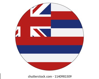 Hawaii Round Flag