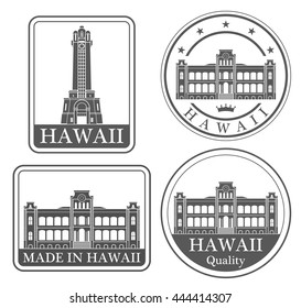 Hawaii. Rubber and stamp 