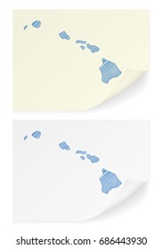 Hawaii scribble map on a white background.