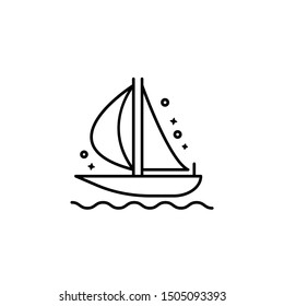 Hawaii sea boat icon. Element of Hawaii icon