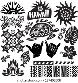 Hawaii Set in black and white