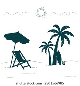 Hawaii silhouette isolated in white background vector illustration