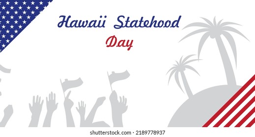Hawaii State Day celebration background, for celebration banner