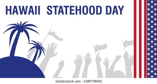 Hawaii State Day celebration background, for celebration banner