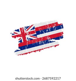 Bandeira do estado do Havaí com efeito grunge - ilustração vetorial