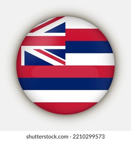 Hawaii state flag. Vector illustration.