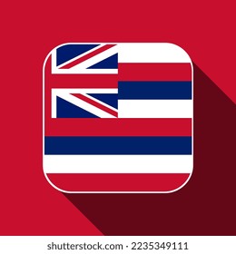Hawaii state flag. Vector illustration.