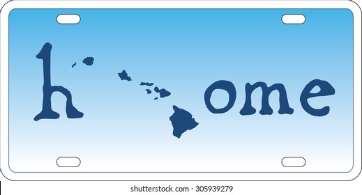 Hawaii state license plate vector