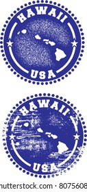 Hawaii State USA Distressed Stamps