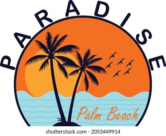 Hawaii summer graphic t-shirt design