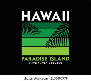 Hawaii Summer Illustration Vector T-shirt Design 