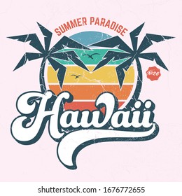 Hawaii Summer Paradise - Tee Design For Printing