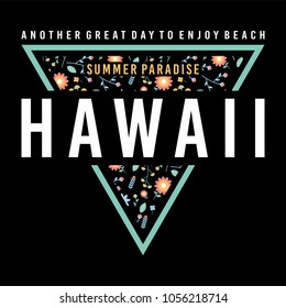 hawaii summer paradise triangle badge