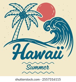 Hawaii Summer Vacation T-Shirt Design