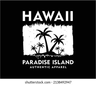 Diseño de camisetas de vectores de verano de Hawái para impresión 