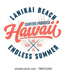 Hawaii, Surfers Paradise - Tee Design For Print