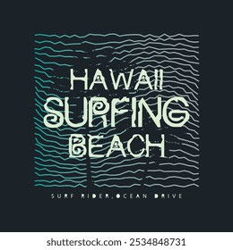 Havaí surf gráfico t-shirt e design de vestuário