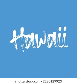 Hawaii, diseño de texto. Caligrafía vectorial. Afiche de tipografía. Usable como fondo.