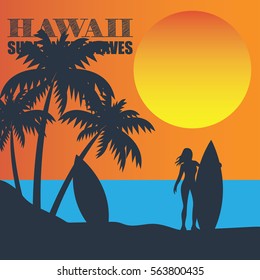 Hawaii theme poster