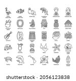 Hawaii , Thin Line and Pixel Perfect Icons