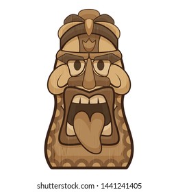 Hawaii tiki idol icon. Cartoon of hawaii tiki idol vector icon for web design isolated on white background