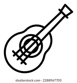 Hawaii ukulele icon outline vector. Music guitar. Acoustic art