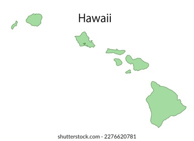 Hawaii USA map state icon