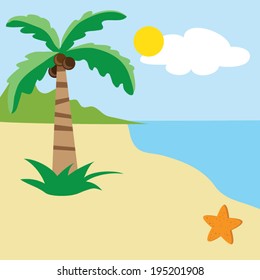 Hawaii vector background illustration