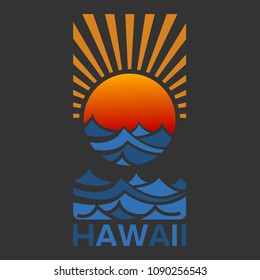 Hawaii vector illustration for t-shirt and other uses