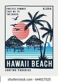 Hawaii vector illustration for t-shirt and other uses.
